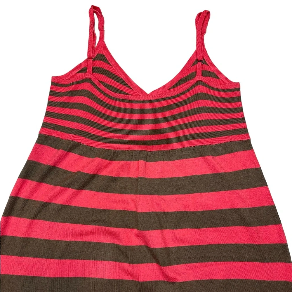 ⚡️SOLD⚡️Trina Turk Vintage Y2K Striped Slip Strappy Silk Blend Knit Dress Pink - Picture 5 of 16
